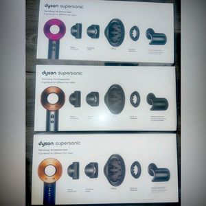 Dyson blow dryer 3 different colors available